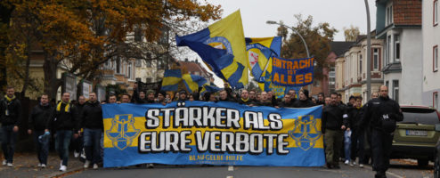Demonstration gegen Betretungsverbote